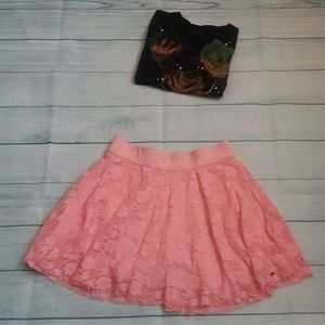 Hollister Lacey Pink Skirt with rough hems